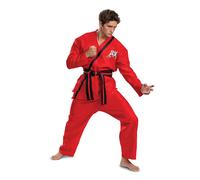 Disguise Eagle Fang Adult Costume, Official Cobra Kai Adult Costumes with Pants and Belt, Adult Size XS/S