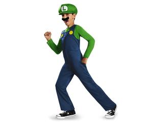Costume Classico Per Bambini Luigi Di Super Mario Bros Nintendo