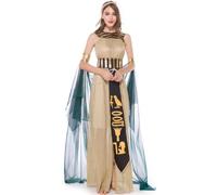Costume Cleopatra Donne Con Mantello E Collare Completo Cleopatra Halloween