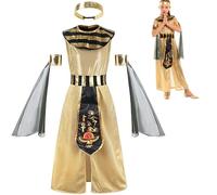 Costume Cleopatra, fantasia in costume egiziano per bambini con accessori per festa di cosplay, Halloween, Natale, celebrazioni del festival, grandi, cappelli da festa