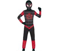 FIESTAS GUIRCA Costume da Spider Hero per ragazzi - Completo da Super Spider rosso e nero con maschera e tuta - Costumi per bambini da 10 a 12 anni