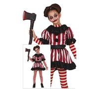 FIESTAS GUIRCA Pagliaccio Halloween Costumi di Halloween Raffinati per Bambina 10-12 Anni