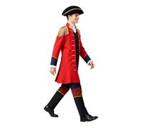 Costume Coloniale Uomo Storico Patriottico: Giacca, Cappotto, Pantaloni e | Costume del Fondatore per Uomo per la Rivoluzione e l'Indipendenza Halloween Cosplay Patriottico