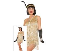 Costume color oro anni 20 charleston donna