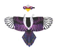 Costume con ali di uccello per bambini, divertente, unisex, morbido e per | Costume da aquila per Halloween, per ragazze, adolescenti, adulti, famiglie e bambini