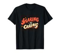 Costume con Motto «Cool Sharing is Caring» Maglietta