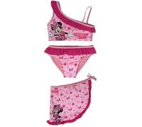 Costume con Pareo Minnie Disney Beachwear per Bambini Coordinato Costume Due Pezzi con Gonna Abbigliamento Mare Piscina