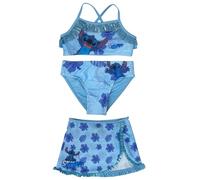 Costume con Pareo Stitch Disney Coordinato Costume Due Pezzi con Gonna Abbigliamento Mare Piscina Beachwear per Bambini