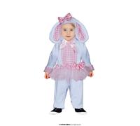 COSTUME CONIGLIETTO AZZURRO E ROSA BAMBINO TAGLIA 18 - 24 MESI