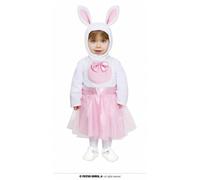 COSTUME CONIGLIO BIANCO CARNEVALE VESTITO BAMBINA NEONATA CONIGLIETTA BIMBA ABIT