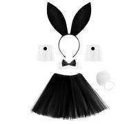 Costume Coniglio Donna Bunny Ears Coniglietta Playboy Costume per Cosplay Travestimento Costume Festa di Halloween Natale