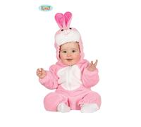 COSTUME CONIGLIO ROSA CARNEVALE VESTITO BAMBINO NEONATO UNISEX CONIGLIETTO
