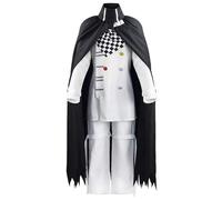 Costume Cosplay Anime Per Kokichi Ouma Uniforme Bianca Set Completo Con Mantello Halloween Gioco Di Ruolo Unisex (Bianco,3XL)