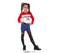 CARNEVALE HALLOWEEN VESTITO COSTUME TIPO RAGAZZA HARLEY SQUAD BAMBINA DANGEROUS