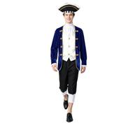 Costume cosplay storico - Uniforme da uomo con cappello e sciarpa al collo | Set di abiti cosplay storici per - Spettacoli teatrali di Carnevale di Halloween, eventi di celebrazioni patriottiche
