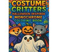 Costume Critters: Halloween Inspired Monochrome Coloring Book: A Fun and Spooky Collection of Cute Halloween Characters to Color