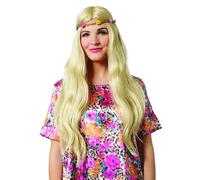 Costume Culture Cool Cat Parrucca Con Fascia Floreale Pace Groovy 70s 21129