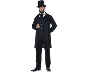 Costume da Abraham Lincoln per adulti, nero, X-Small