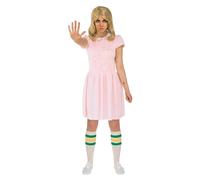 Costume Da Adulto A Maniche Corte Di Eleven Di Stranger Things - Rosa