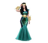 Costume Da Adulto Abito Con Paillettes Coda Lunga Cintura E Fascia Capelli | Per Costume Da Per Spettacoli Teatrali Carnevale Feste In Maschera E Feste A Tema
