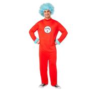 Costume Da Adulto Di Dr Seuss Thing Jumpsuit