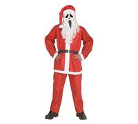 Costume Da Adulto Di Ghost Face Santa Pub Crawl