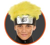 Costume Da Adulto Di Naruto Con Fascia E Capelli Di Foglia Nascosta