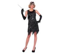 Costume Da Adulto Flapper Gangster Anni '20 Midnight Dazzle