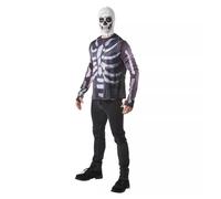 Costume Da Adulto Fortnite Skull Trooper Con Top E Cappuccio - Small