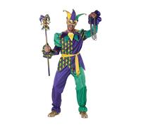 Costume Da Adulto Jester Deluxe Di Mardi Gras