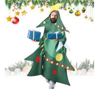 Costume da albero per Natale, costume da scherzo per feste, travestimento di Natale a forma di albero per adulti, per cosplay, eventi, teatro, scena, raduno, fidanzato, attori, A