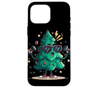 Costume da allenamento festivo con questo manubrio dell'albero di Natale Custodia per iPhone 16 Pro Max