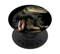 Costume da alligatore USA per militari e campi di battaglia PopSockets PopGrip Adesivo