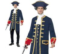 Costume Da Ammiraglio Pirata Uomo Navy Deluxe M-L