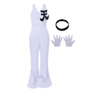 Costume da angelo in poliestere e poliuretano per cosplay | White Angel Outfits, uniforme senza maniche per Halloween, travestimento da spettacolo teatrale, unisex
