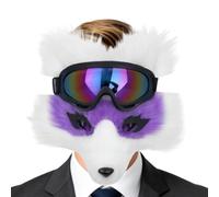 Costume da animale con testa in peluche per travestimenti e feste | Mascherine per costumi per Halloween, cosplay, feste in maschera, carnevale, festival, spettacoli teatrali