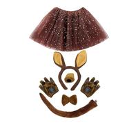 Costume da animale della giungla, con fascia per orecchie, tutù, set da 6 pezzi, per cosplay, per donne, uomini, bambini, ragazze, ragazzi, Pasqua, carnevale, Halloween, cosplay, feste di palcoscenico