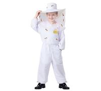 Costume Da Apicoltore Bianco Per Bambini - Include Una Tuta E Un Cappello
