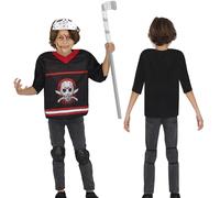 Costume da assassino giocatore di hockey per bambini di 7-9 anni