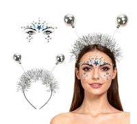 Costume da astronauta, da donna, alieno, accessorio da ragazza, in argento, per costume da discoteca, carnevale, stelle, astronauta, palla da discoteca, accessori per cielo stellato