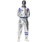 Costume da astronauta per adulti, per carnevale, cosplay, coppie, ispirato alla Terra errante, vestito spaziale per eventi a tema, costume completo con dettagli per giochi di ruolo e feste