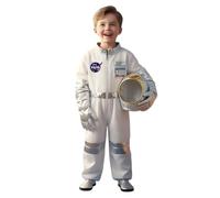 Costume da astronauta per bambini, tuta bianca spaziale con cappello, guanti e astronauta, costume per bambini, regalo per bambini, costume di avventura spaziale, per carnevale, cosplay, feste e