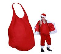Costume da Babbo Natale, imbottito, comodo, per adulti, donne, uomini, eventi a tema, commedia, Natale, Halloween, foto gravidanza