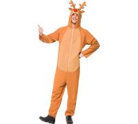 Costume Da Babbo Natale Per Adulti Con Renna Rudolph Nuovo