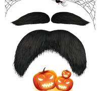Costume da baffi, Halloween, per travestimento finti, per feste e baffi, sopracciglia, per cosplayer, feste, carnevale, festival, Natale, teatro, spettacoli scolastici