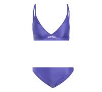 adidas Donna Padded 2-Way Straps Triangle Bikini Set Swimwear, Solar Purple/White, 40