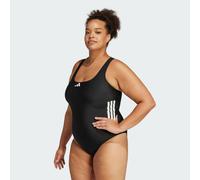 Costume da bagno 3-Stripes C-Back (Curvy) Black / White 1X