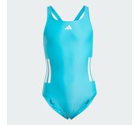 Costume da bagno 3-Stripes C-Back Junior Lucid Cyan / White 14-15A