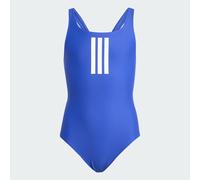 adidas Fille 3-Stripes Swimsuit Kids, Semi Lucid Blue/White, 4-5 Years