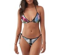 Costume da bagno a due pezzi con stampa Torri Eiffel fiore Parigi Torri Eiffel Costume da bagno Costume da bagno Abbigliamento da spiaggia Abbigliamento, Nero , XL